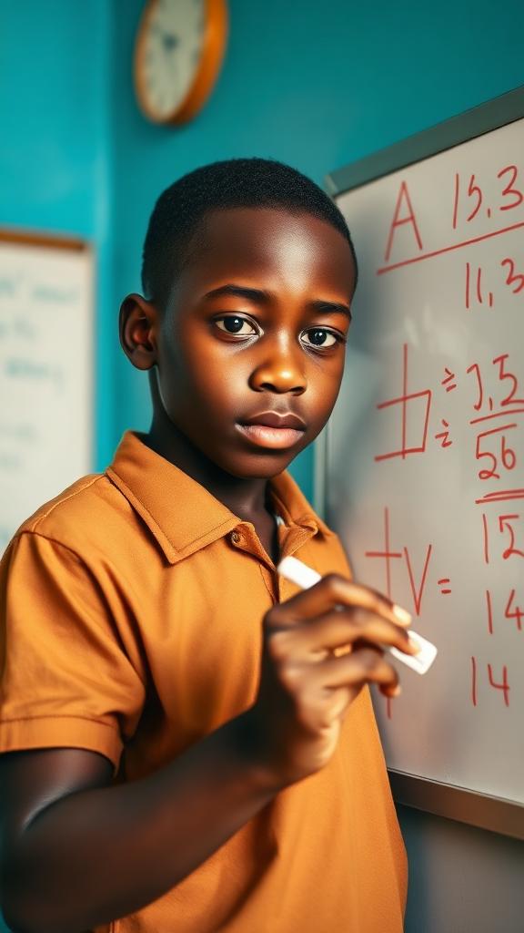 Math lab student learning scene